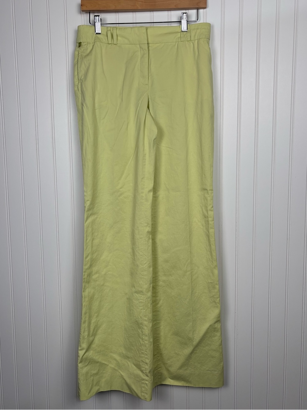 Faconnable Lime Green Wide Leg Pants Women’s Size EU 38 / US 6